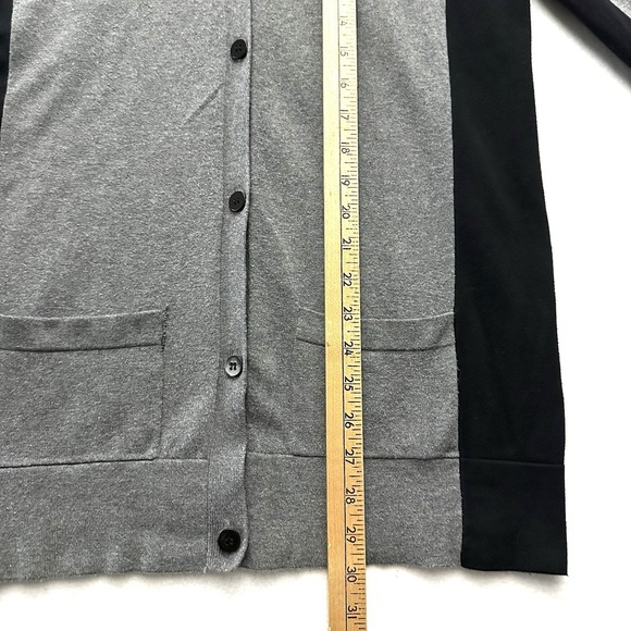 525 America L Large Varsity Cardigan Sweater Longline Colorblock Pockets - Picture 6 of 8